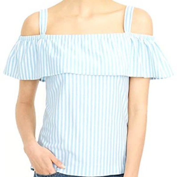 J. Crew Tops - J. Crew striped off-the-shoulder tank